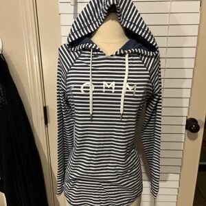 Tommy Hilfiger Sport Navy and White Striped Top